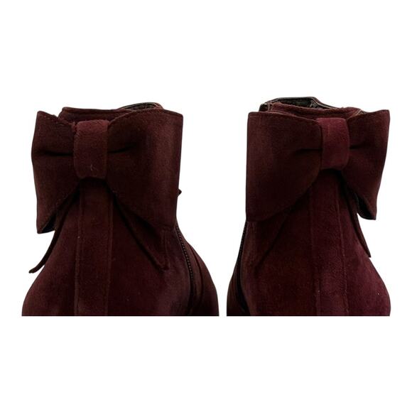 EUC Gianni Bini Burgundy Bootue with Bow Size 8.5 - Picture 3 of 7